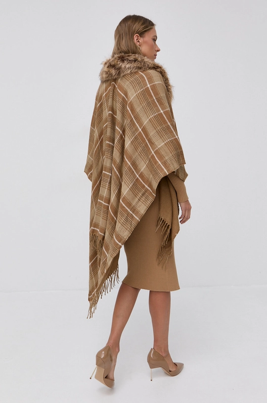 Lauren Ralph Lauren Poncho 454855070002 Materiał zasadniczy: 100 % Akryl, Sztuczne futerko: 91 % Akryl, 9 % Poliester