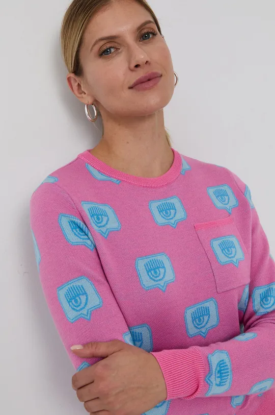 rózsaszín Chiara Ferragni gyapjú pulóver Eyelike