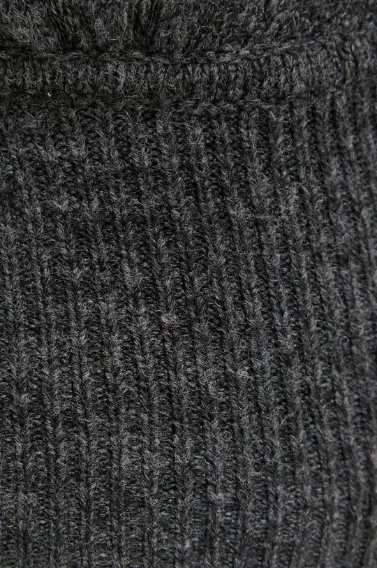 grigio Morgan top con aggiunta di lana