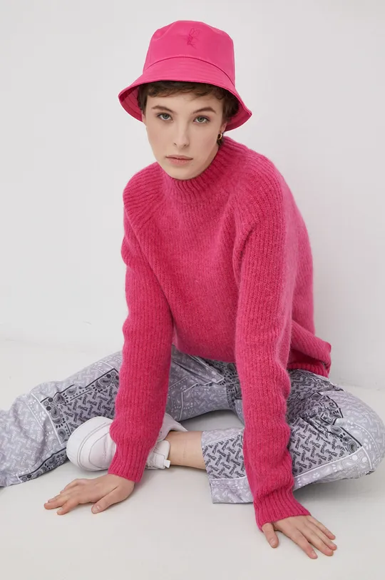 roza Vuneni pulover Superdry Ženski