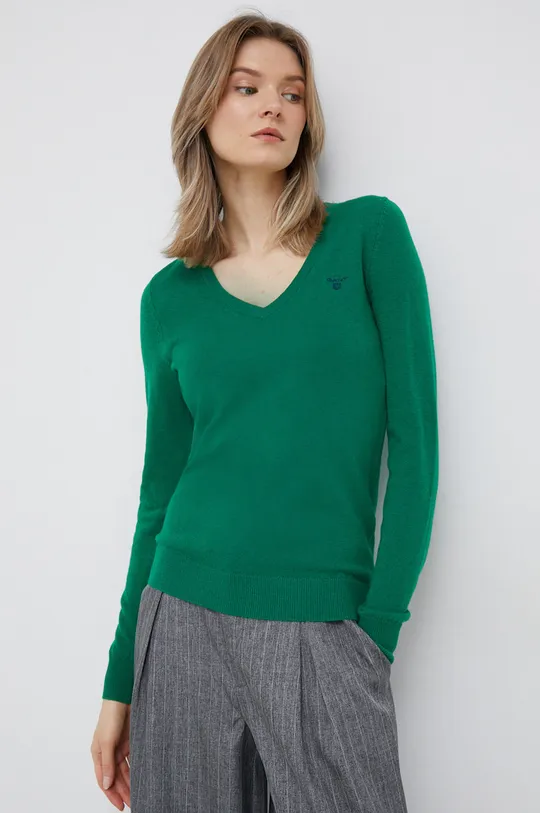 πράσινο Μάλλινο πουλόβερ Gant