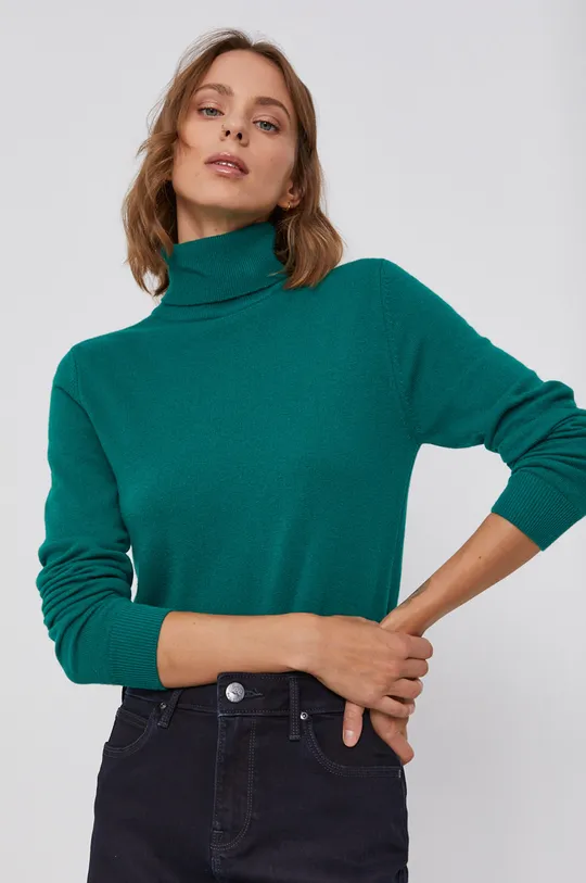зелений Вовняний светр United Colors of Benetton Жіночий