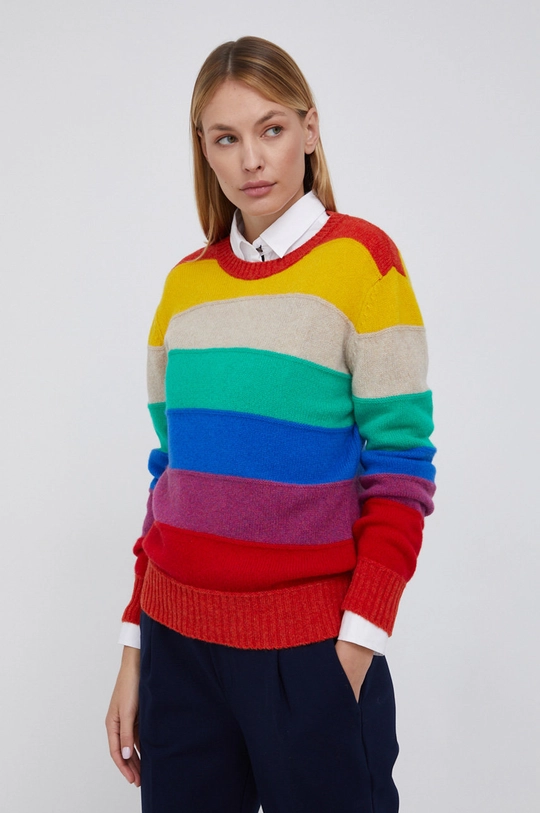 multicolor United Colors of Benetton Sweter wełniany Damski