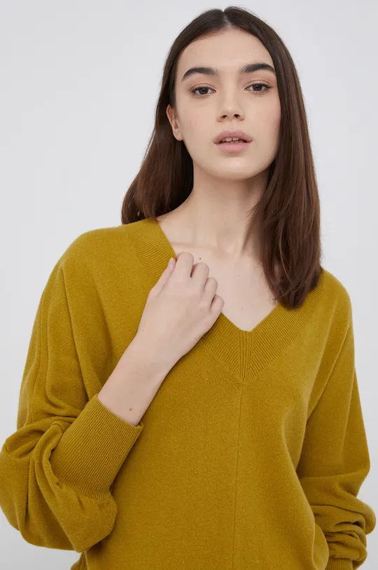 zielony Sisley Sweter wełniany