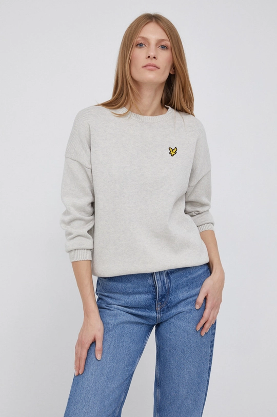 szary Lyle & Scott Sweter bawełniany Damski