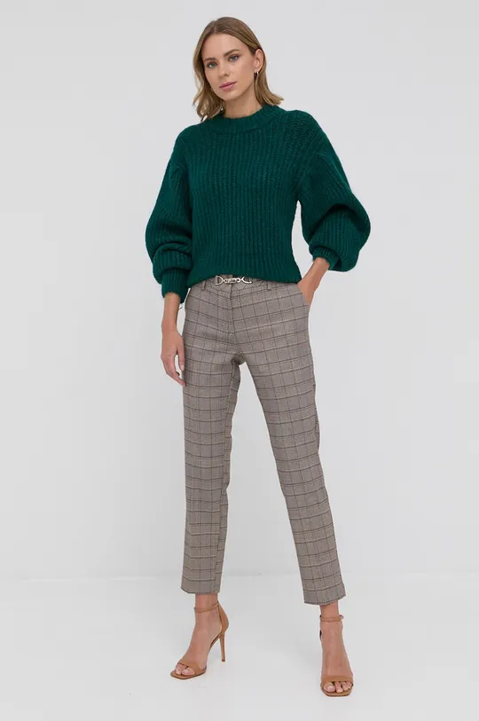 Morgan gyapjúkeverék pulóver türkiz