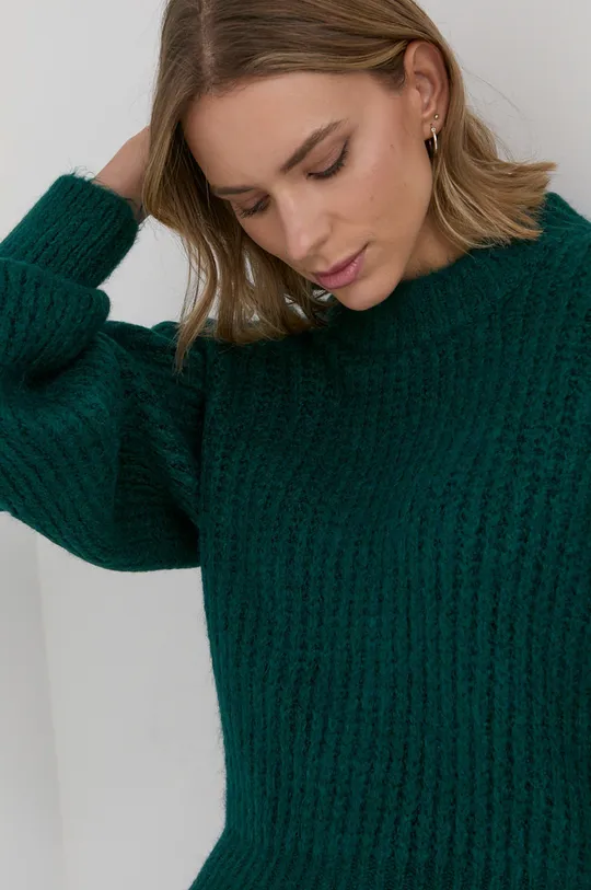 türkiz Morgan gyapjúkeverék pulóver