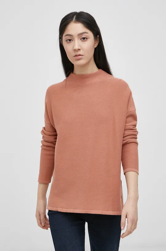 narančasta Pamučni pulover Tom Tailor Ženski