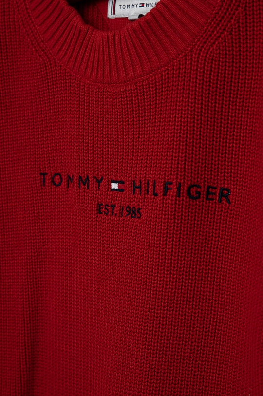 Παιδικό πουλόβερ Tommy Hilfiger κόκκινο