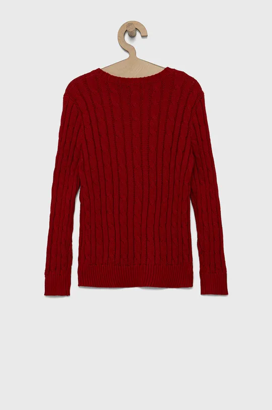 Дитячий бавовняний светер Polo Ralph Lauren червоний