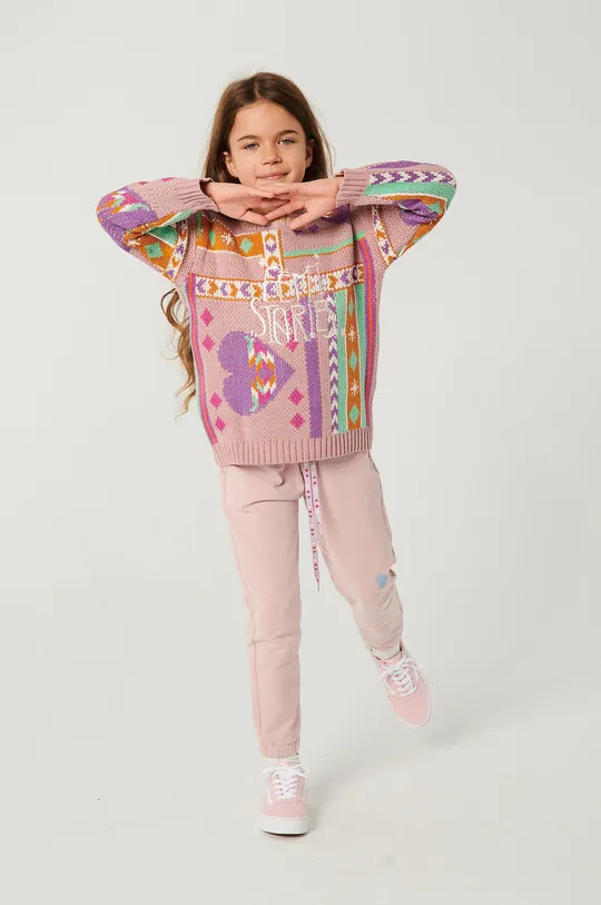 розовый Детский свитер Femi Stories Для девочек