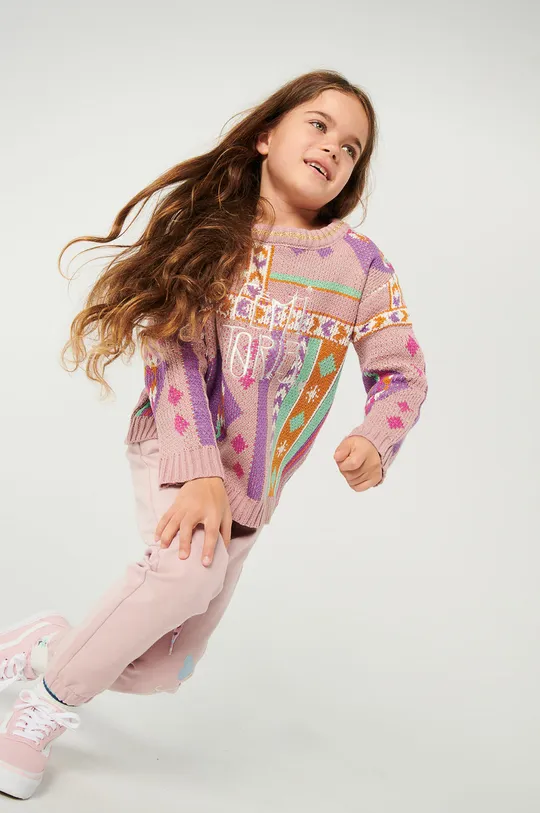 Femi Stories otroški pulover Iley roza
