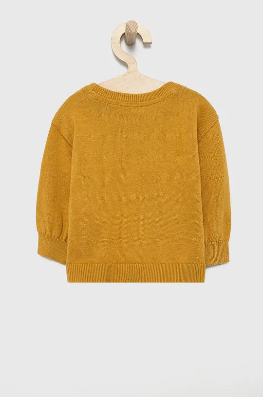 GAP Sweter bawełniany dziecięcy żółty