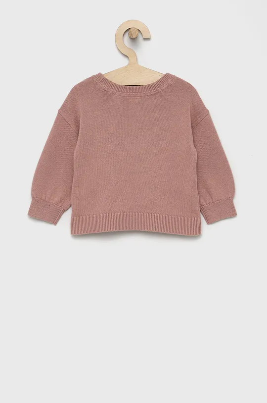 Dječji pamučni pulover GAP roza