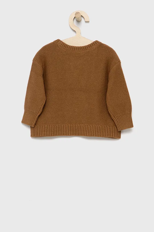Detský bavlnený sveter GAP hnedá
