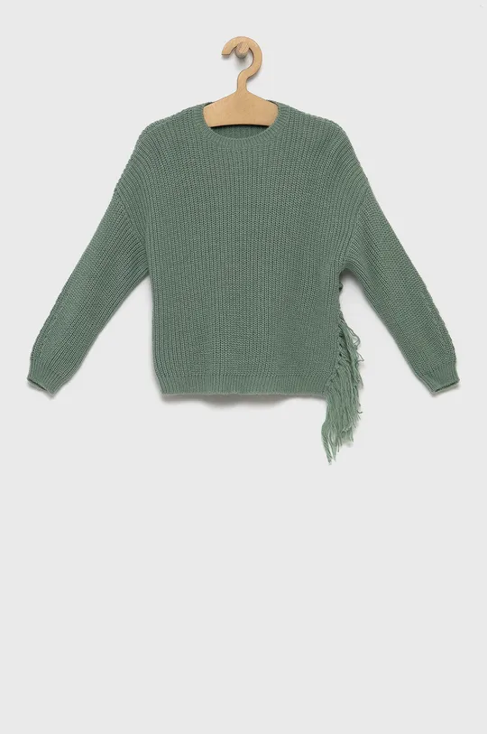 zelená Detský sveter s prímesou vlny United Colors of Benetton Dievčenský