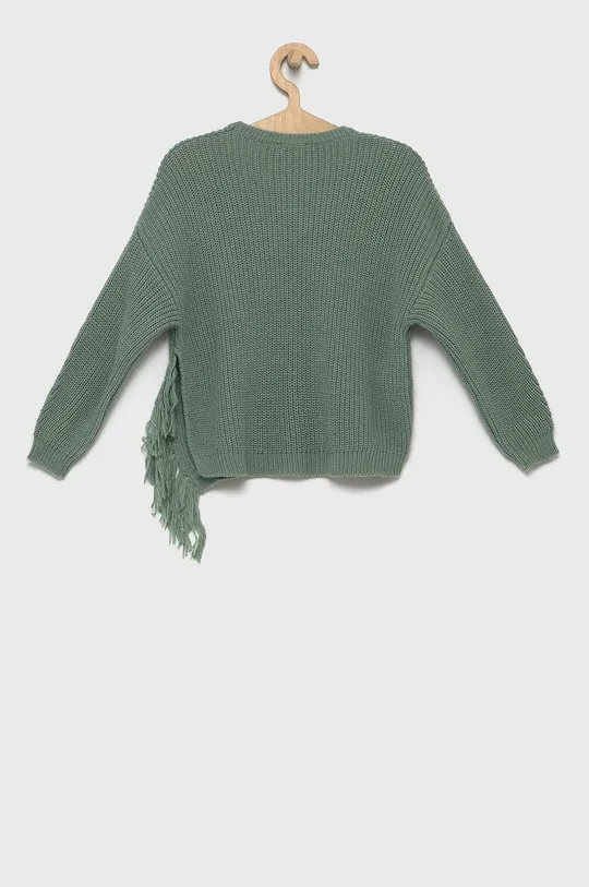 Detský sveter s prímesou vlny United Colors of Benetton zelená