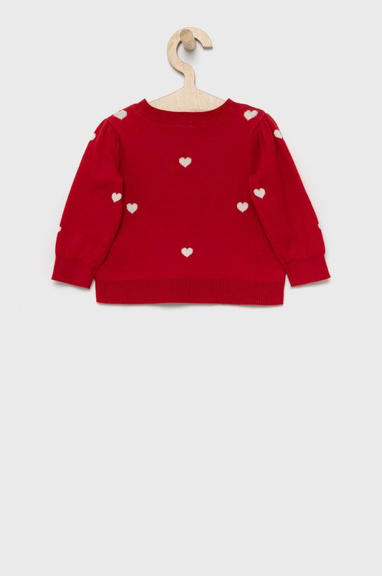 GAP Sweter bawełniany dziecięcy czerwony