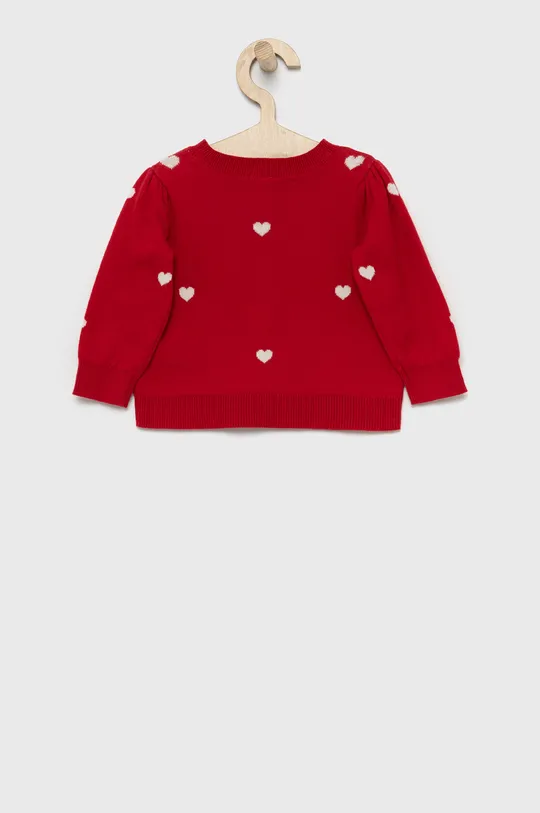 Detský bavlnený sveter GAP červená
