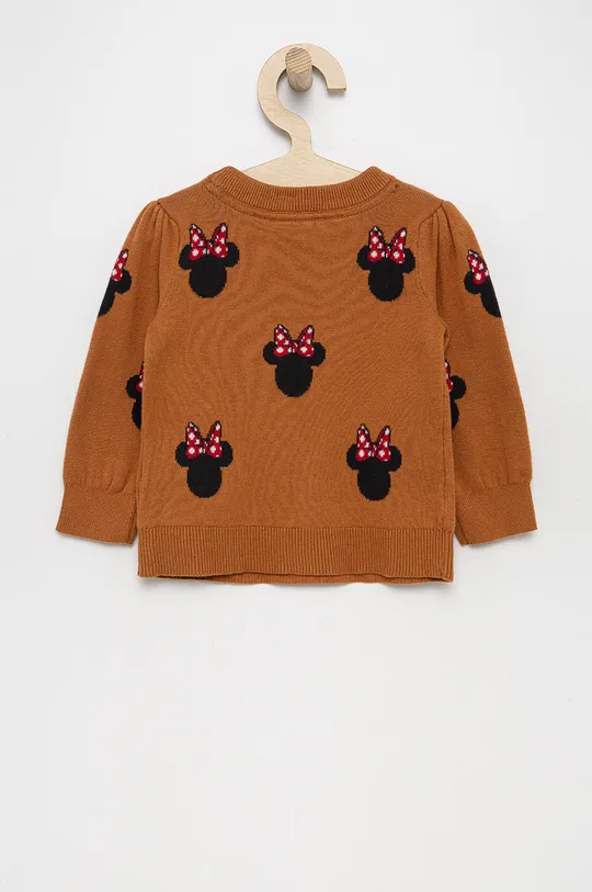 Dječji pamučni pulover GAP x Disney smeđa