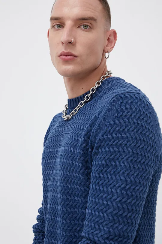 темно-синій Бавовняний светер Only & Sons