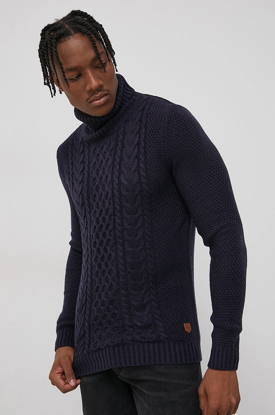 granatowy Jack & Jones Sweter Męski