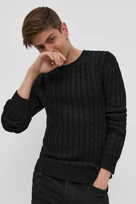 czarny Produkt by Jack & Jones Sweter Męski