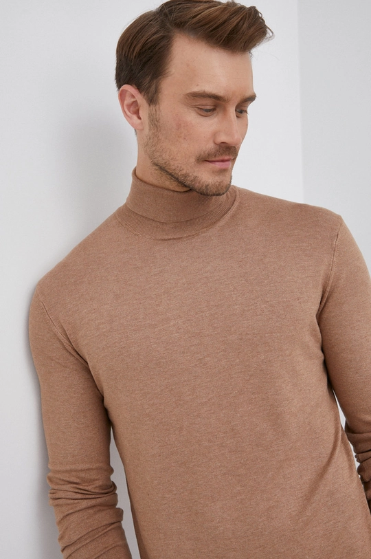 beżowy Scotch & Soda Sweter Męski