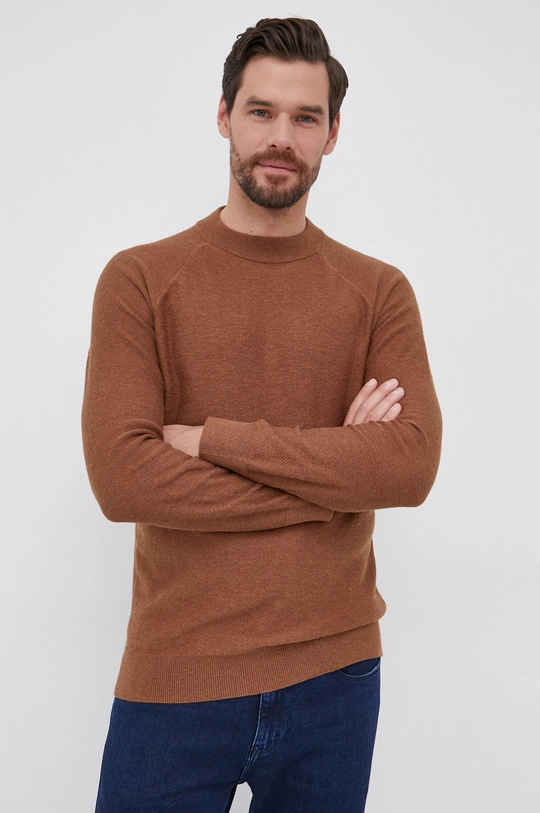 brązowy Scotch & Soda Sweter Męski