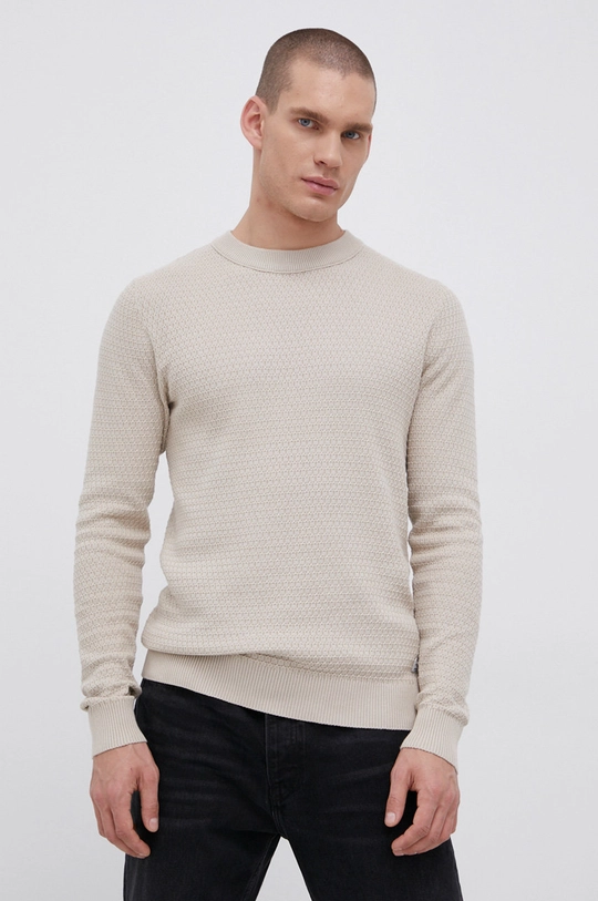 beżowy Premium by Jack&Jones Sweter