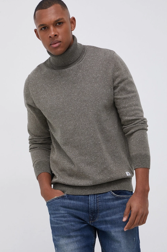 zielony Premium by Jack&Jones Sweter z domieszką wełny