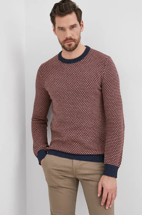 multicolor Selected Homme Sweter wełniany Męski