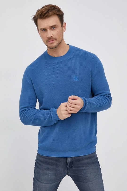 niebieski Calvin Klein Jeans Sweter J30J318184.4890 Męski