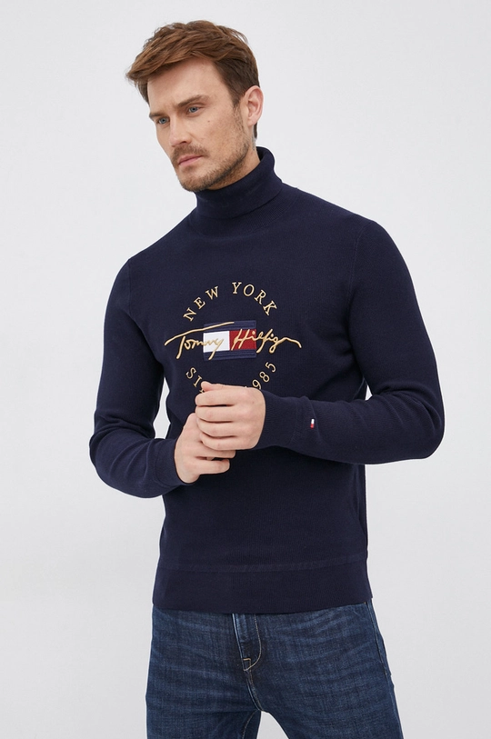 tmavomodrá Sveter Tommy Hilfiger Pánsky