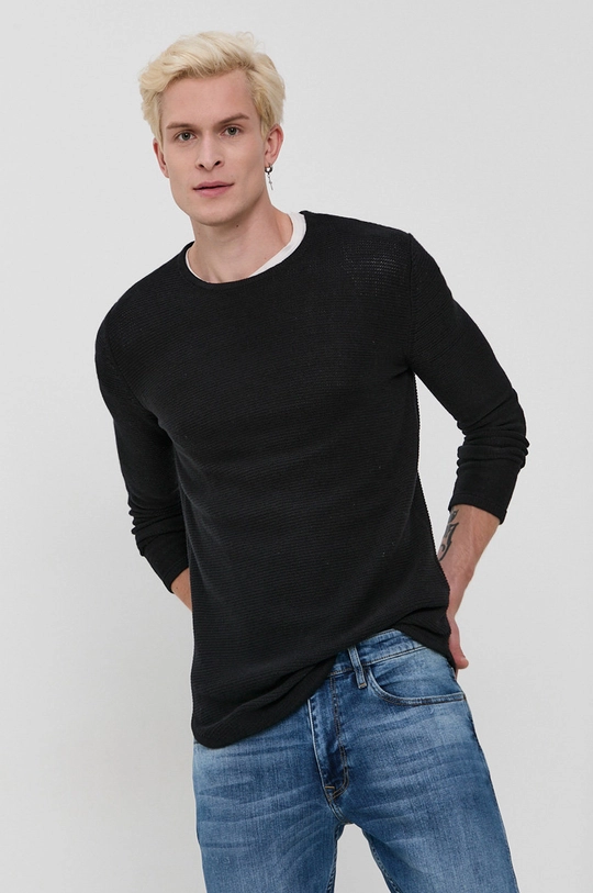 czarny Only & Sons Sweter Męski