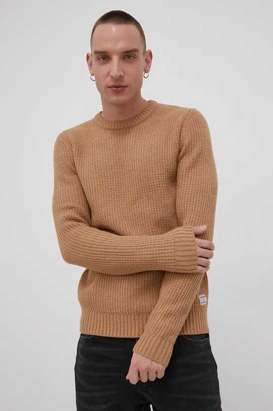 beżowy Jack & Jones Sweter Męski