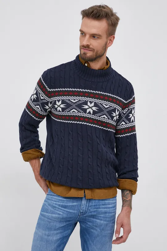 mornarsko plava Pamučni pulover Selected Homme Muški