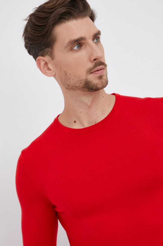 červená Vlnený sveter Hugo