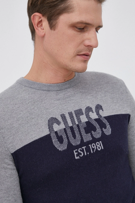 тёмно-синий Свитер с примесью шерсти Guess