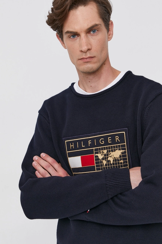 granatowy Tommy Hilfiger Sweter