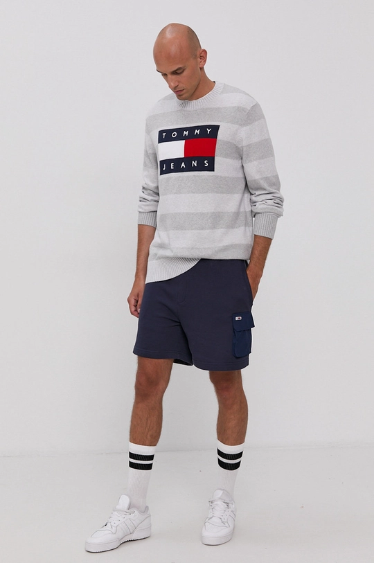 szary Tommy Jeans Sweter DM0DM10923.4890 Męski