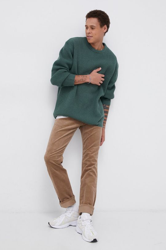 Levi's Sweter wełniany zielony