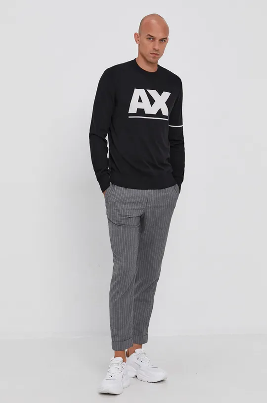 Armani Exchange Sweter 6KZM1D.ZMN9Z czarny