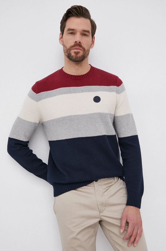 granatowy Pepe Jeans Sweter Francis Męski