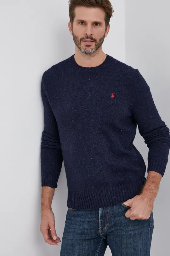 тёмно-синий Шерстяной свитер Polo Ralph Lauren