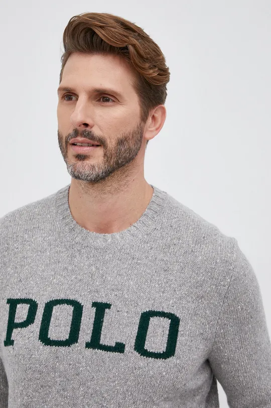 γκρί Μάλλινο πουλόβερ Polo Ralph Lauren