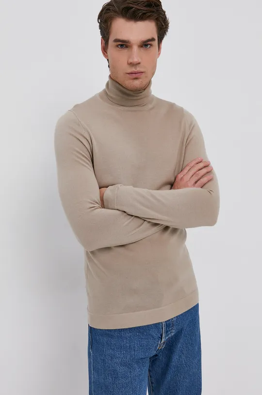 brązowy Drykorn Sweter wełniany Męski
