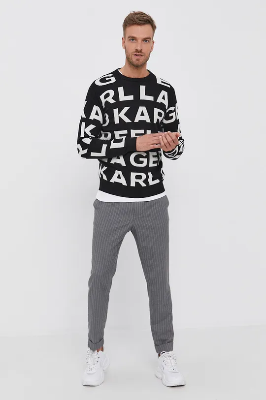Karl Lagerfeld pulóver fekete