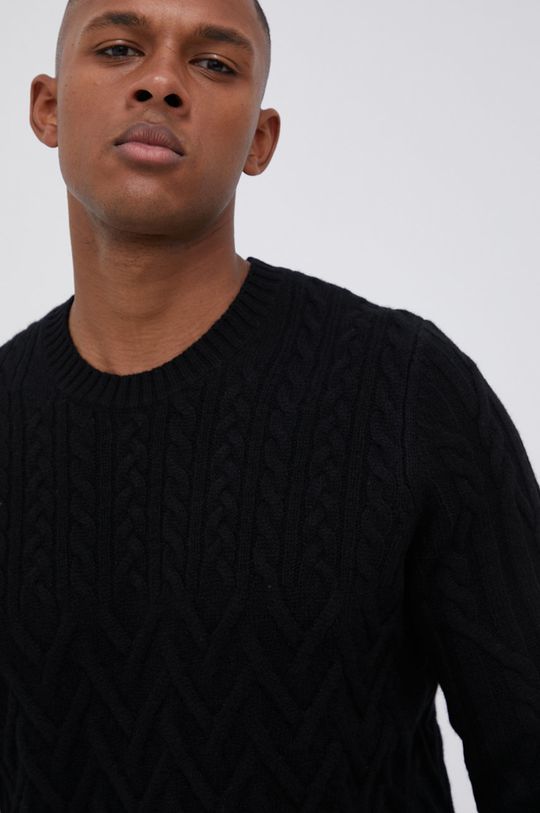 czarny Superdry Sweter wełniany