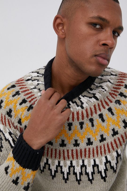 multicolor Superdry Sweter z domieszką wełny Męski
